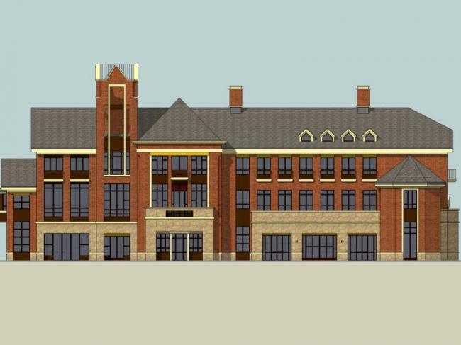 Sketchup商业模型|多层会所，英式风格，古典风格