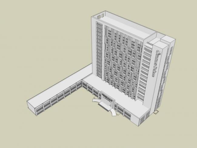 Sketchup酒店模型|高层酒店，现代风格