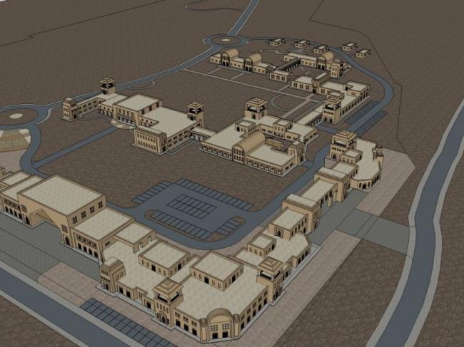 Sketchup商业模型|商业街，古典风格