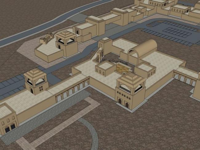 Sketchup商业模型|商业街，古典风格