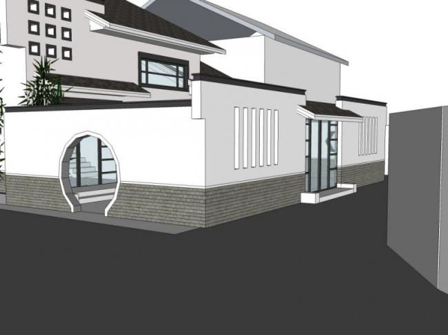 Sketchup商业模型|多层会所，东方新古典风格