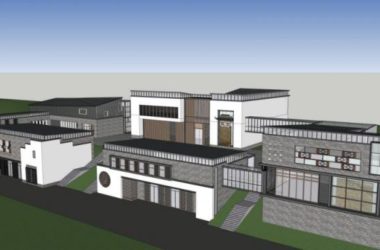 Sketchup商业模型|婚纱基地，现代中式风格-BIM建筑网