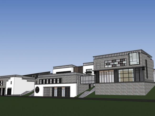 Sketchup商业模型|婚纱基地，现代中式风格