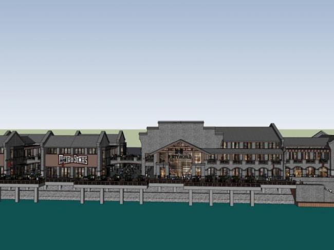 Sketchup商业模型|多层商业街，现代中式风格