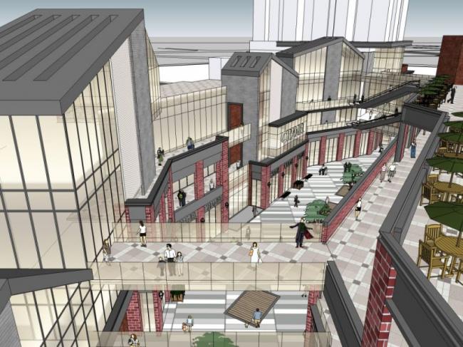 Sketchup综合体模型|多层商业综合体，现代风格