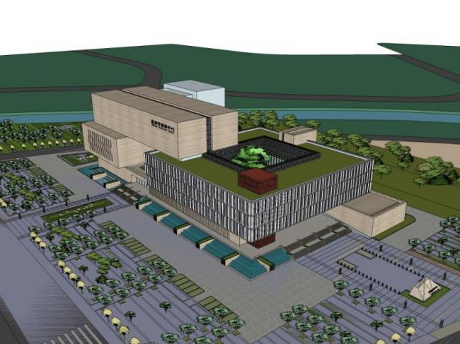 Sketchup文化模型|多层档案馆，文化建筑，现代风格