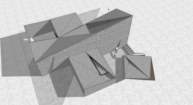 Sketchup文化模型|多层教堂，文化建筑，现代风格