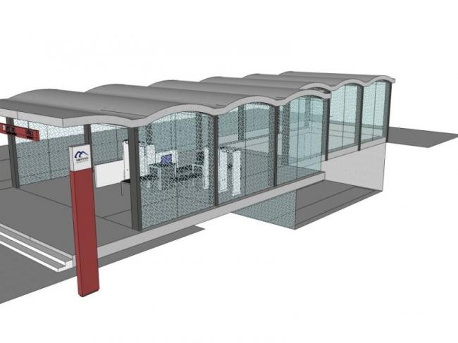 Sketchup车站路桥|地铁出入口，现代风格