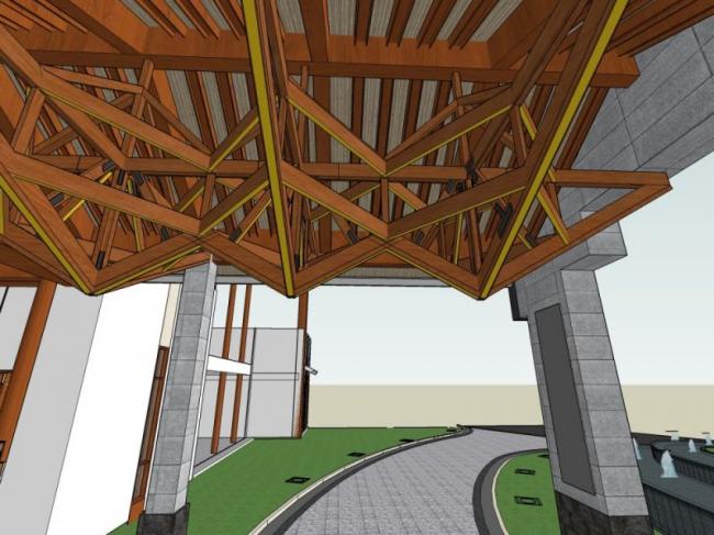 Sketchup商业模型|会所，东方新古典
