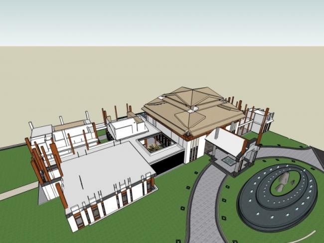 Sketchup商业模型|会所，东方新古典