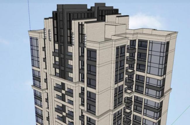 Sketchup住宅模型|高层住宅，居住建筑，古典风格