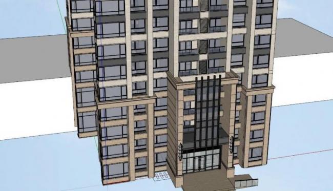 Sketchup住宅模型|高层住宅，居住建筑，古典风格