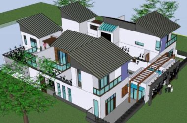Sketchup住宅模型|合院，中式风格-BIM建筑网
