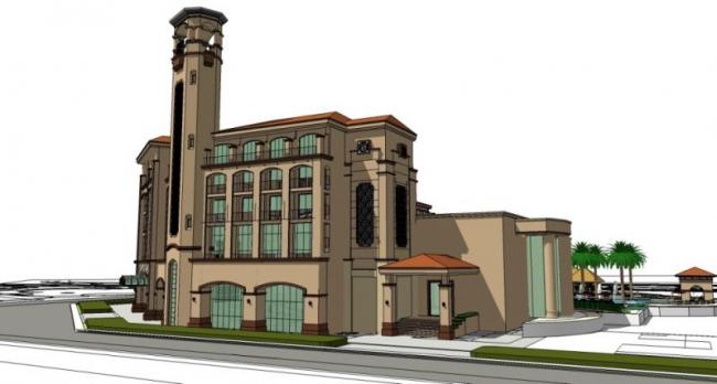 Sketchup酒店模型|多层酒店，西班牙风格，古典风格