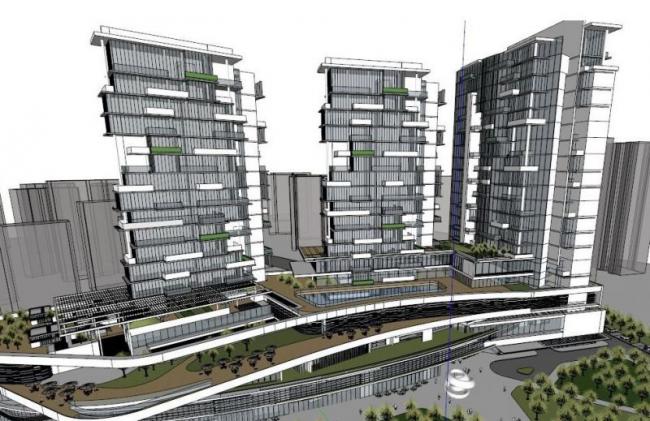 Sketchup办公模型|高层办公，现代风格