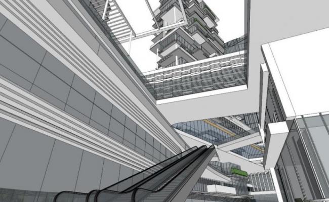 Sketchup办公模型|高层办公，现代风格