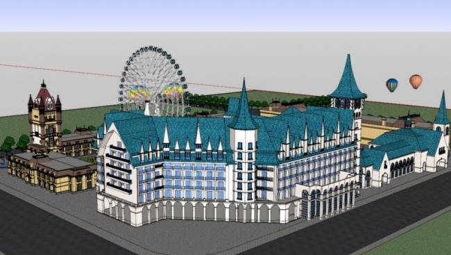 Sketchup文化模型|多层游乐场，文化建筑，古典风格