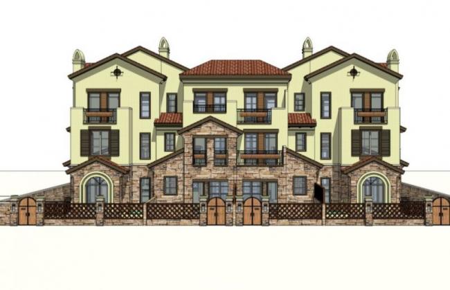 Sketchup住宅模型|花园洋房，古典风格