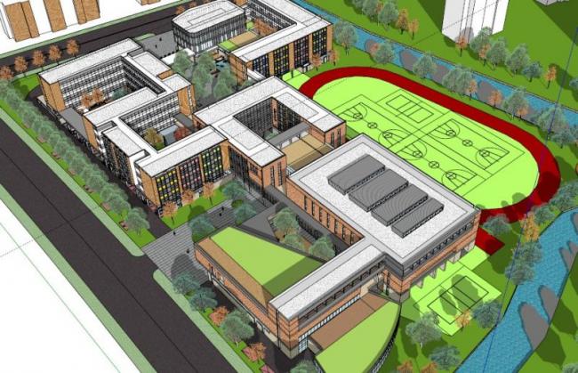 Sketchup学校模型|多层小学学校，校园教育建筑，现代风格