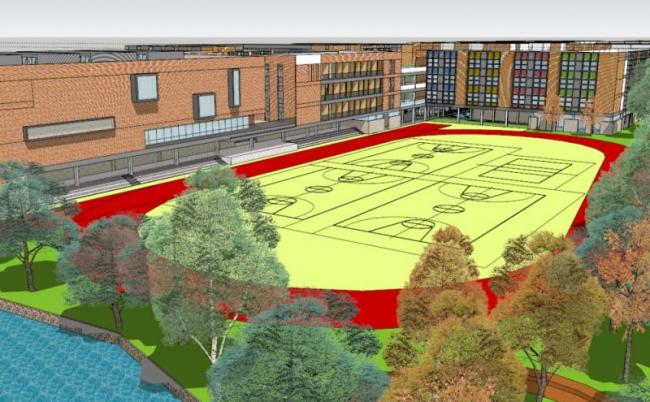 Sketchup学校模型|多层小学学校，校园教育建筑，现代风格