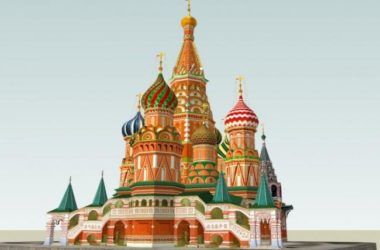 Sketchup文化模型|多层教堂，文化建筑，古典风格-BIM建筑网