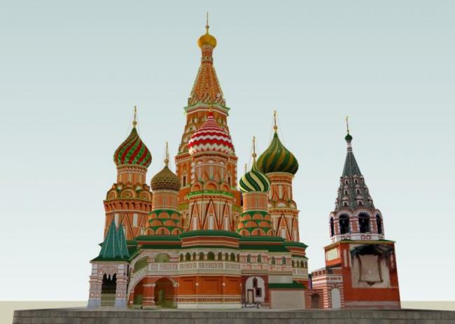 Sketchup文化模型|多层教堂，文化建筑，古典风格