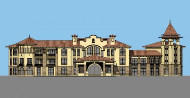 Sketchup商业模型|多层会所，古典风格，欧式