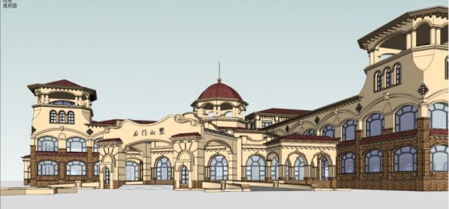 Sketchup商业模型|接待中心，古典风格