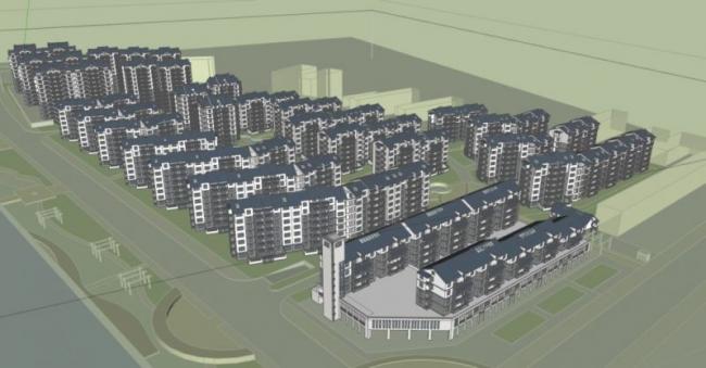 Sketchup住宅模型|小高层住宅小区，现代中式风格，居住建筑，坡屋顶