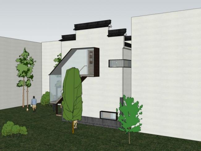 Sketchup住宅模型|多层住宅，民居改造，居住建筑，现代中式风格