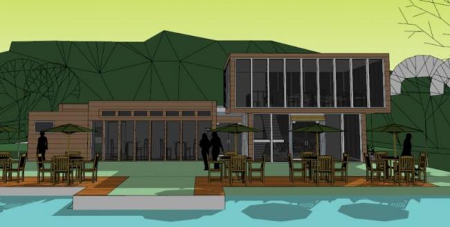 Sketchup商业模型|餐厅，现代风格