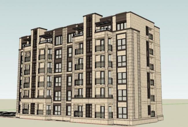 Sketchup住宅模型|多层住宅，西方古典风格