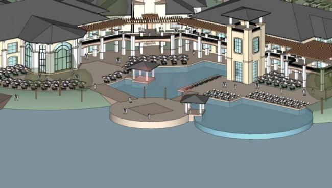 Sketchup商业模型|山地会所，古典风格