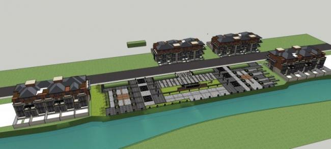 Sketchup景观模型|住宅景观，现代风格