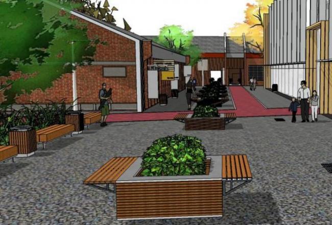 Sketchup商业模型|低层商业街，现代风格