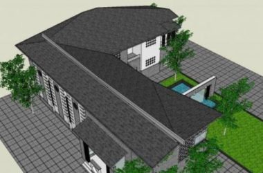 Sketchup商业模型|低层餐厅，现代中式风格-BIM建筑网