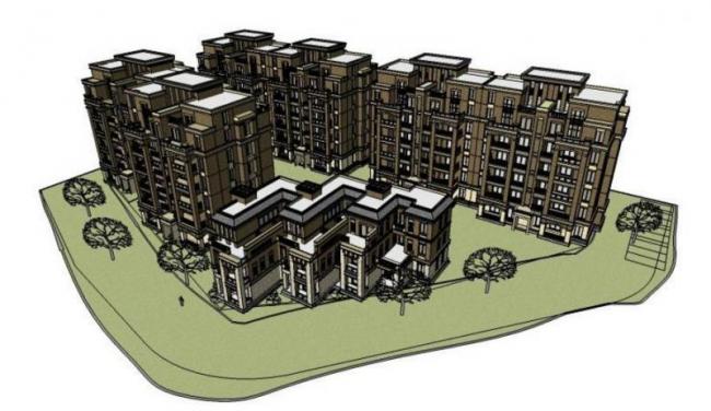 Sketchup住宅模型|多层住宅，古典风格