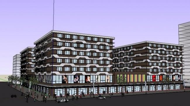 Sketchup商业模型|多层商业街，现代风格