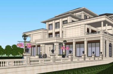 Sketchup商业模型|多层会所，古典风格-BIM建筑网