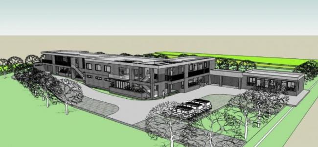 Sketchup文化模型|多层活动中心，文化建筑，现代风格