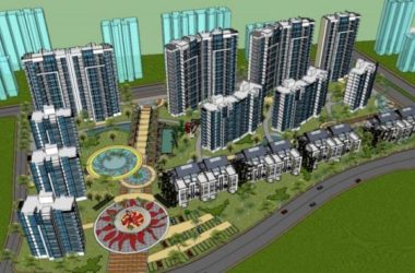 Sketchup住宅模型|高层住宅小区，花园洋房，现代风格-BIM建筑网