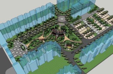 Sketchup景观模型|住宅景观，现代风格-BIM建筑网