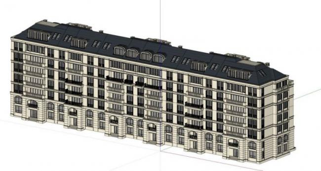 Sketchup住宅模型|多层住宅，古典风格