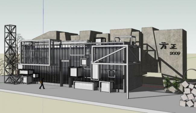 Sketchup商业模型|低层售楼处，现代风格