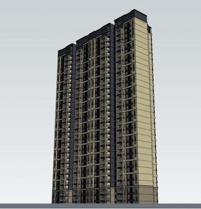 Sketchup住宅模型|高层住宅，居住建筑，古典风格