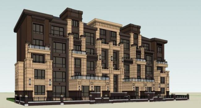 Sketchup住宅模型|多层住宅，古典风格