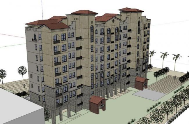 Sketchup住宅模型|小高层住宅，古典风格