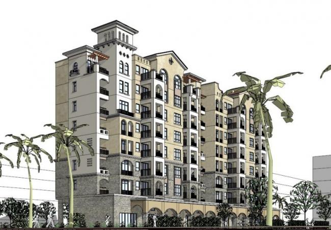 Sketchup住宅模型|小高层住宅，古典风格