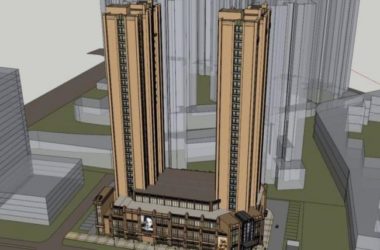 Sketchup住宅模型|高层住宅楼，底层商业，居住建筑，古典风格-BIM建筑网