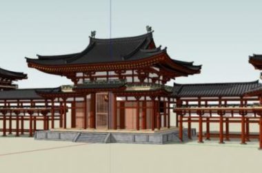 Sketchup古建筑模型|多层古建筑群，中式风格-BIM建筑网